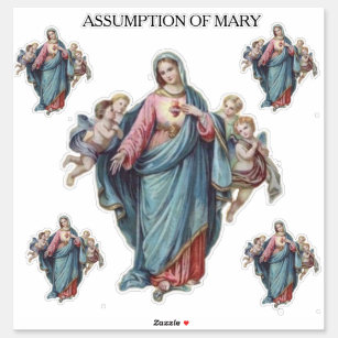 Religious Blessed Virgin Assumption of Mary Angels Sticker