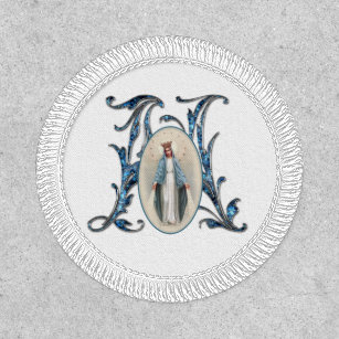 Religious Blessed Virgin Mary Blue Catholic Patch
