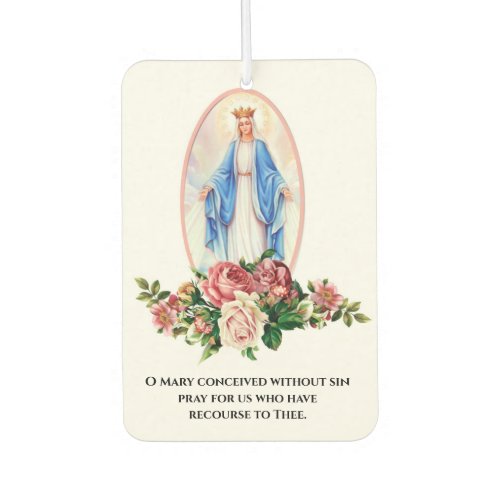 Religious Blessed Virgin Mary Catholic Prayer Air Freshener