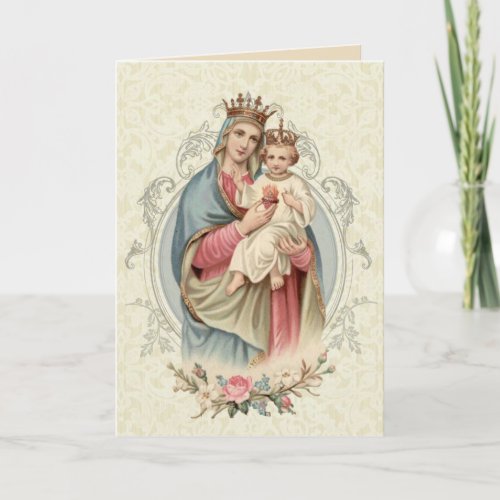 Religious Blessed Virgin Mary Jesus Card