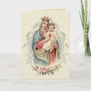 Religious Blessed Virgin Mary Jesus Prayer Card