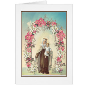 Religious Blessed Virgin Mary Mount Carmel Cards