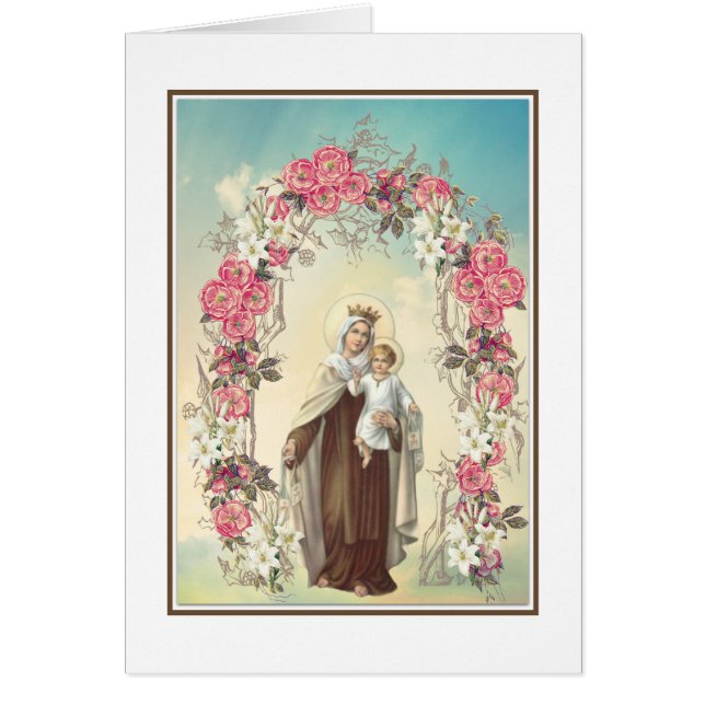 Religious Blessed Virgin Mary Mount Carmel Cards (Front)