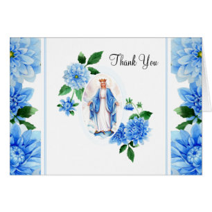Religious Blessed Virgin Mary Thank You Cards