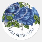 PRAYING HANDS CLASSIC ROUND STICKER, Zazzle