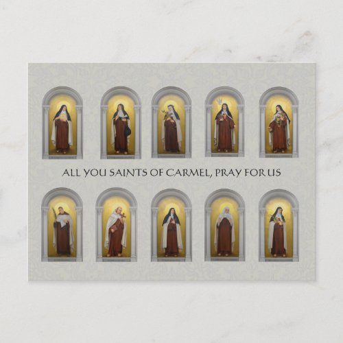 Religious Carmelite Saints Paintings Nun Priest Postcard
