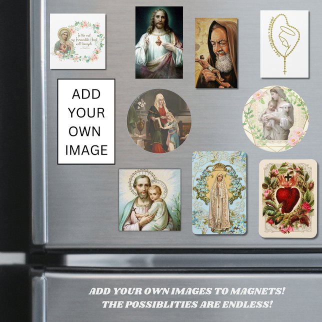 Religious Catholic Blessed Virgin Mary Jesus  Magnet (Magnets come in all different sizes and shapes. Order the size you prefer. )