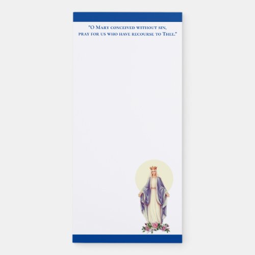 Religious Catholic Blessed Virgin Mary Magnetic Notepad
