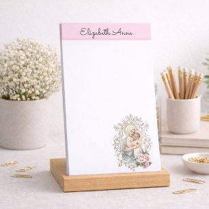 Religious Catholic Blessed Virgin Mary Magnetic Notepad