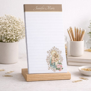 Religious Catholic Blessed Virgin Mary Magnetic Notepad