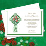 Religious Catholic Celtic Cross Roses Condolence Thank You Card