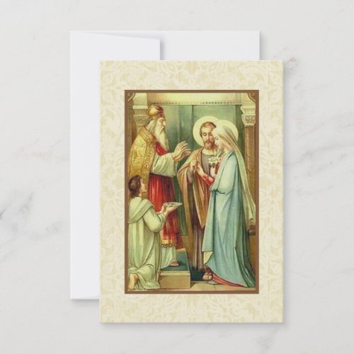 Religious Catholic Courtship Engagement Prayer ___ RSVP Card