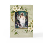 Religious Catholic Easter Resurrection Vintage Holiday Card Religious Catholic Easter Resurrection Vintage Holiday Card