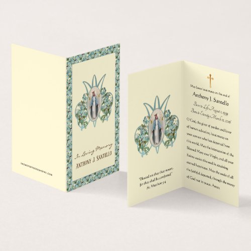 Religious Catholic Funeral Memorial Holy Cards