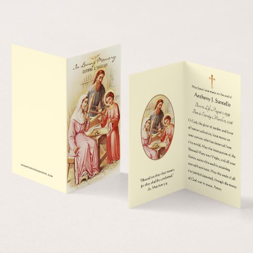 Religious Catholic Funeral Memorial Holy Cards