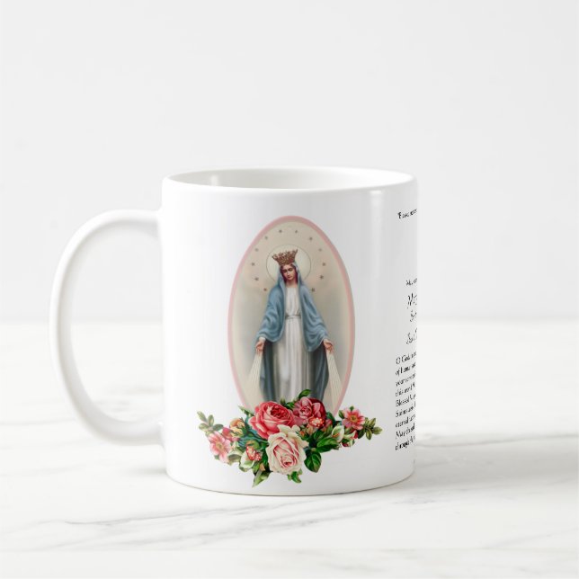 Religious Catholic Funeral Memorial Mary Coffee Mug (Left)