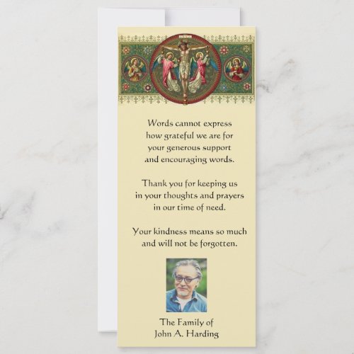 Religious Catholic Funeral Sympathy Thank You Card