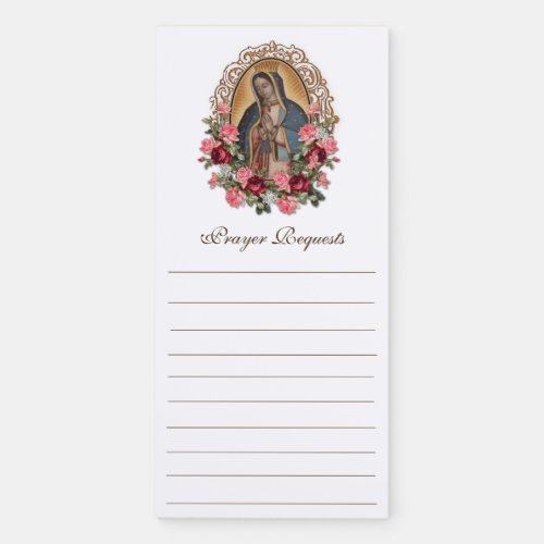 Religious Catholic Guadalupe Virgin Mary Prayer Magnetic Notepad