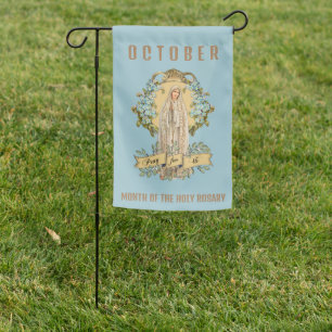 Religious Catholic Holy Rosary Mary Fatima Garden Flag
