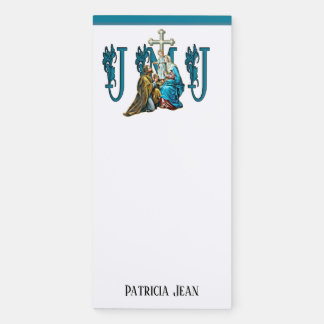 Religious Catholic Jesus Mary St. Joseph Holy JMJ Magnetic Notepad