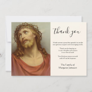 Religious Catholic Jesus Vintage Condolence Thank You Card