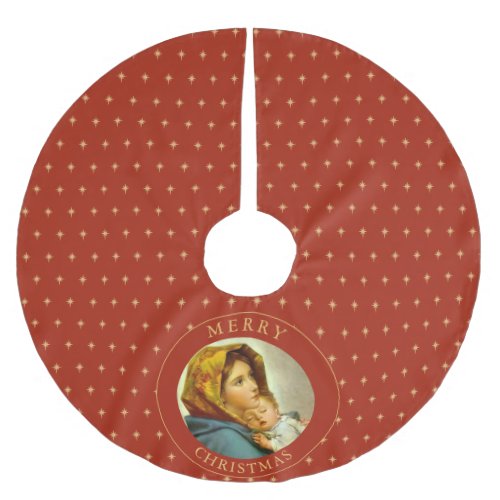 Religious Catholic Madonna and Child Tree Skirt