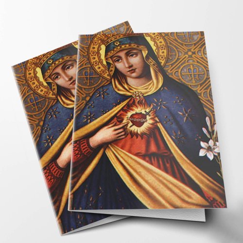 Religious Catholic Mary Funeral Thank You Card