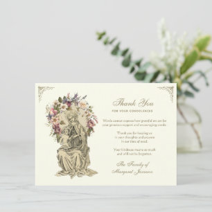 Religious Catholic Mary Jesus Condolence Thank You Card