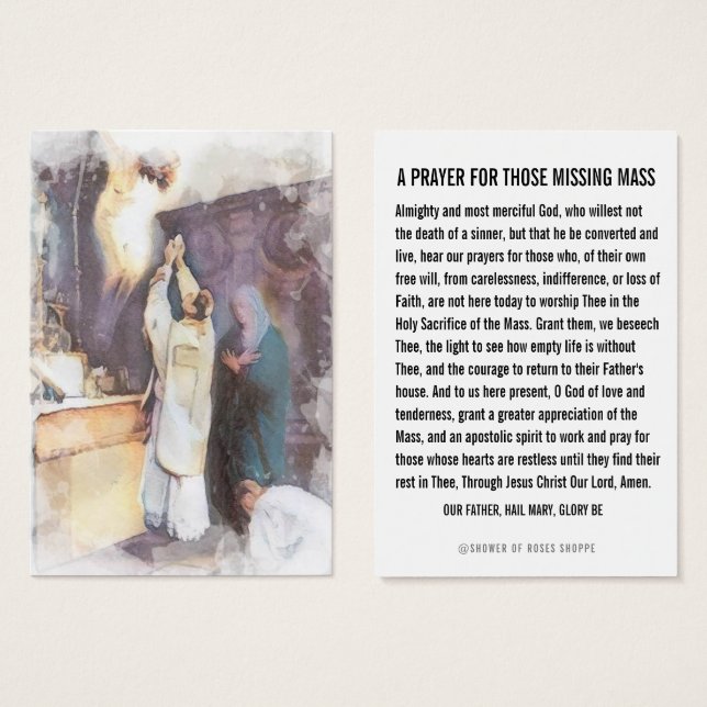 Religious Catholic Mass Prayer Priest Virgin Mary  (Front & Back)