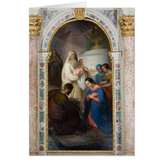 Religious Catholic Presentation Jesus Temple Cards (Front)