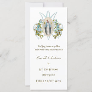 Religious Catholic Requiem Funeral Mass Offering C Card
