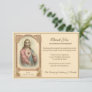 Religious Catholic Sacred Heart Jesus Condolence Thank You Card