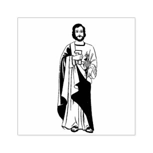 Religious Catholic Saint Joseph the Worker Rubber Stamp