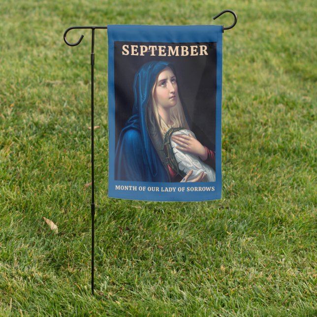 Religious Catholic September Blessed Virgin Mary  Garden Flag (In SItu)