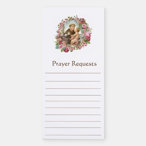 Religious Catholic St Anthony Prayer Request List Magnetic Notepad