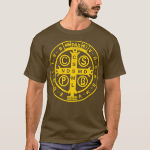 Religious Catholic St Benedict Medal T-Shirt