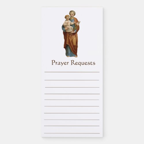 Religious Catholic St Joseph Prayer Request List Magnetic Notepad