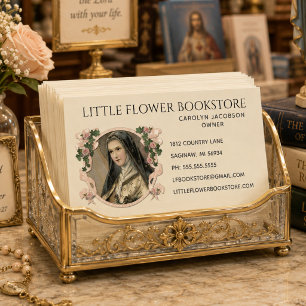 Religious Catholic St. Therese Little Flower Roses Business Card