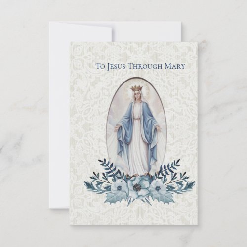 Religious Catholic To Jesus Through Mary RSVP Card