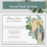 Religious Catholic Virgin Mary Floral Condolence Thank You Card