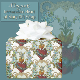 Religious Catholic Virgin Mary Immaculate Heart Wrapping Paper