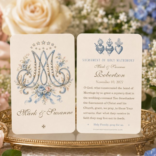 Religious Catholic Wedding Favor Holy Card  (Creator Uploaded)