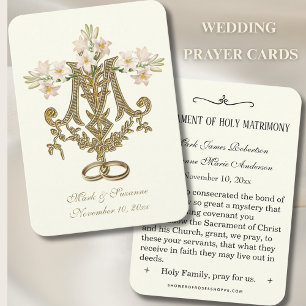 Religious Catholic Wedding Favor Holy Card