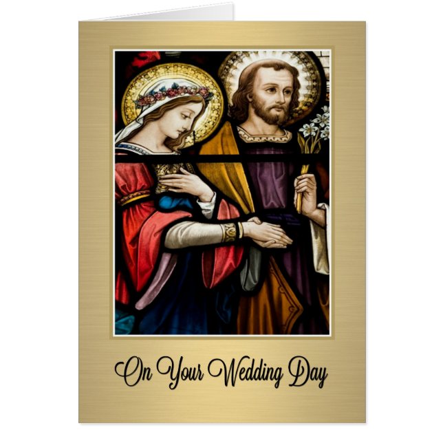 Religious Catholic Wedding Scripture Verse Cards (Front)