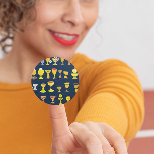 Religious Chalices Classic Round Sticker