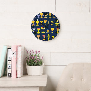 Religious Chalices Large Clock