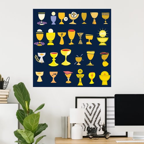 Religious Chalices Poster
