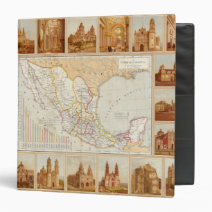 Religious Chart of Mexico 3 Ring Binder