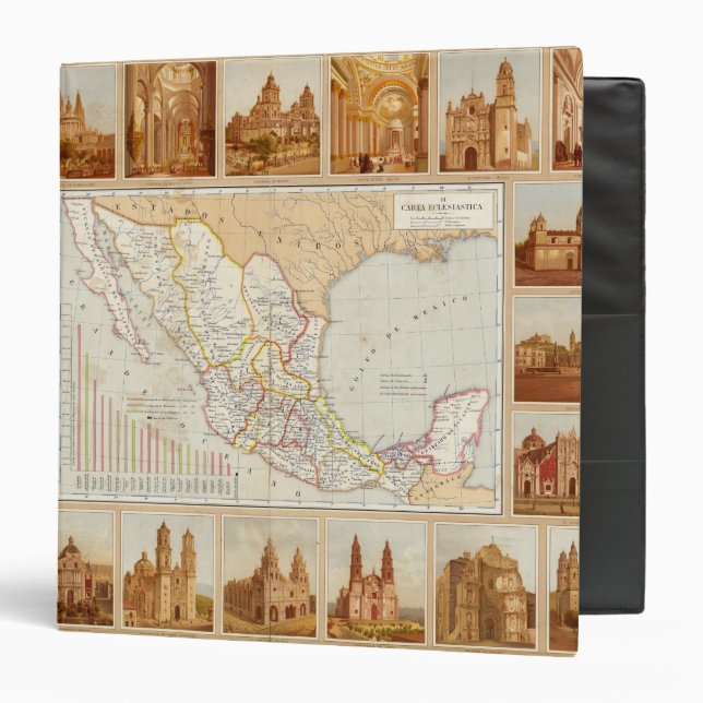 Religious Chart of Mexico 3 Ring Binder (Front/Inside)