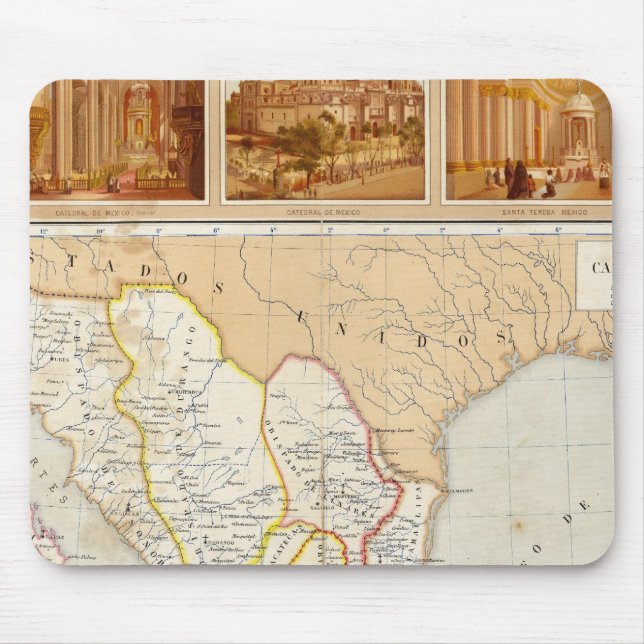 Religious Chart of Mexico Mouse Pad (Front)